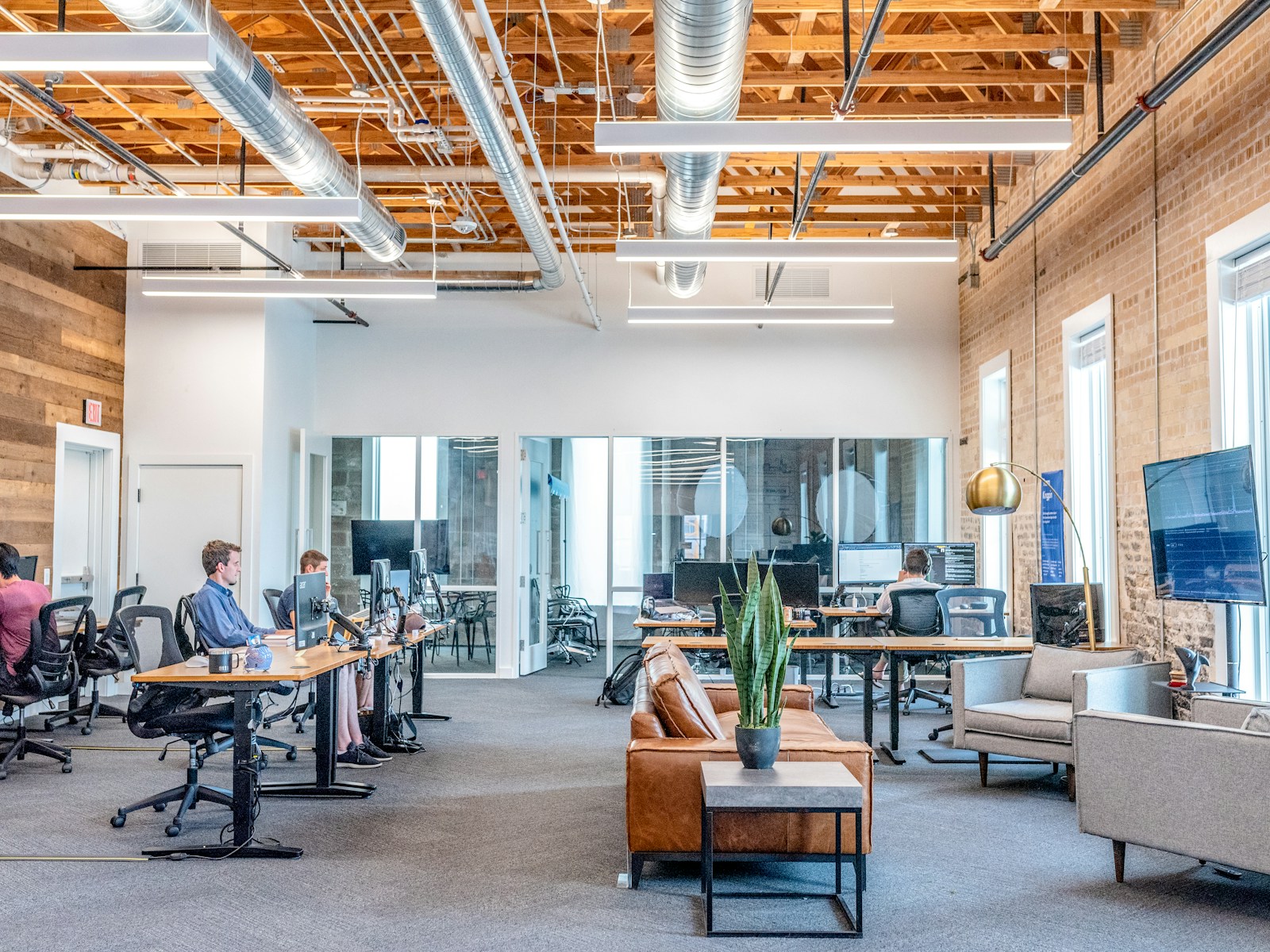 Corporate team in a structured meeting