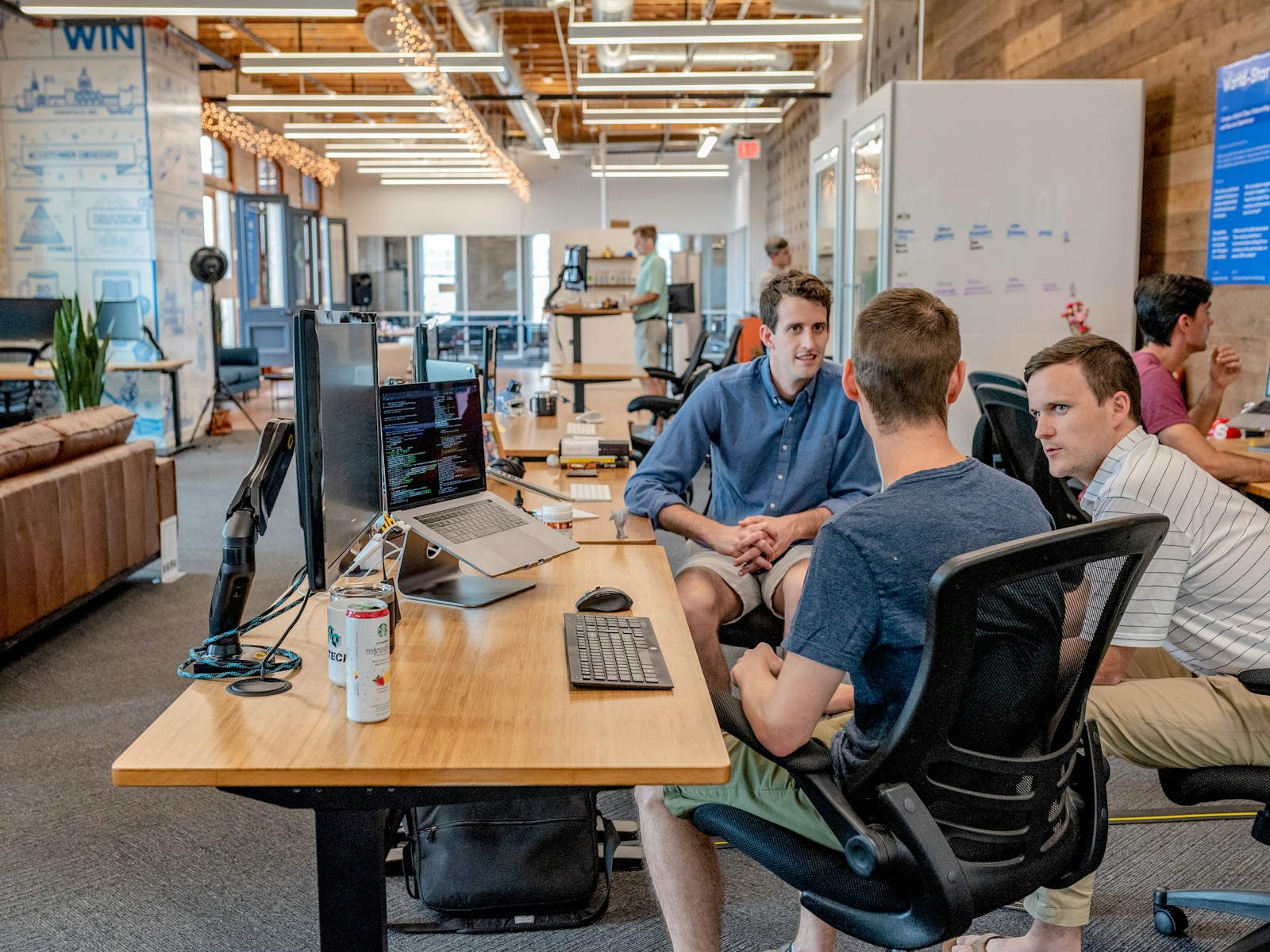 Working professionals in a business discussion